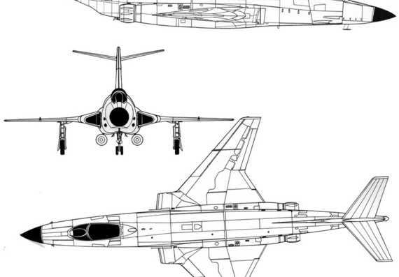 McDonnell Aircraft F-101A Voodoo drawings (figures) of the aircraft